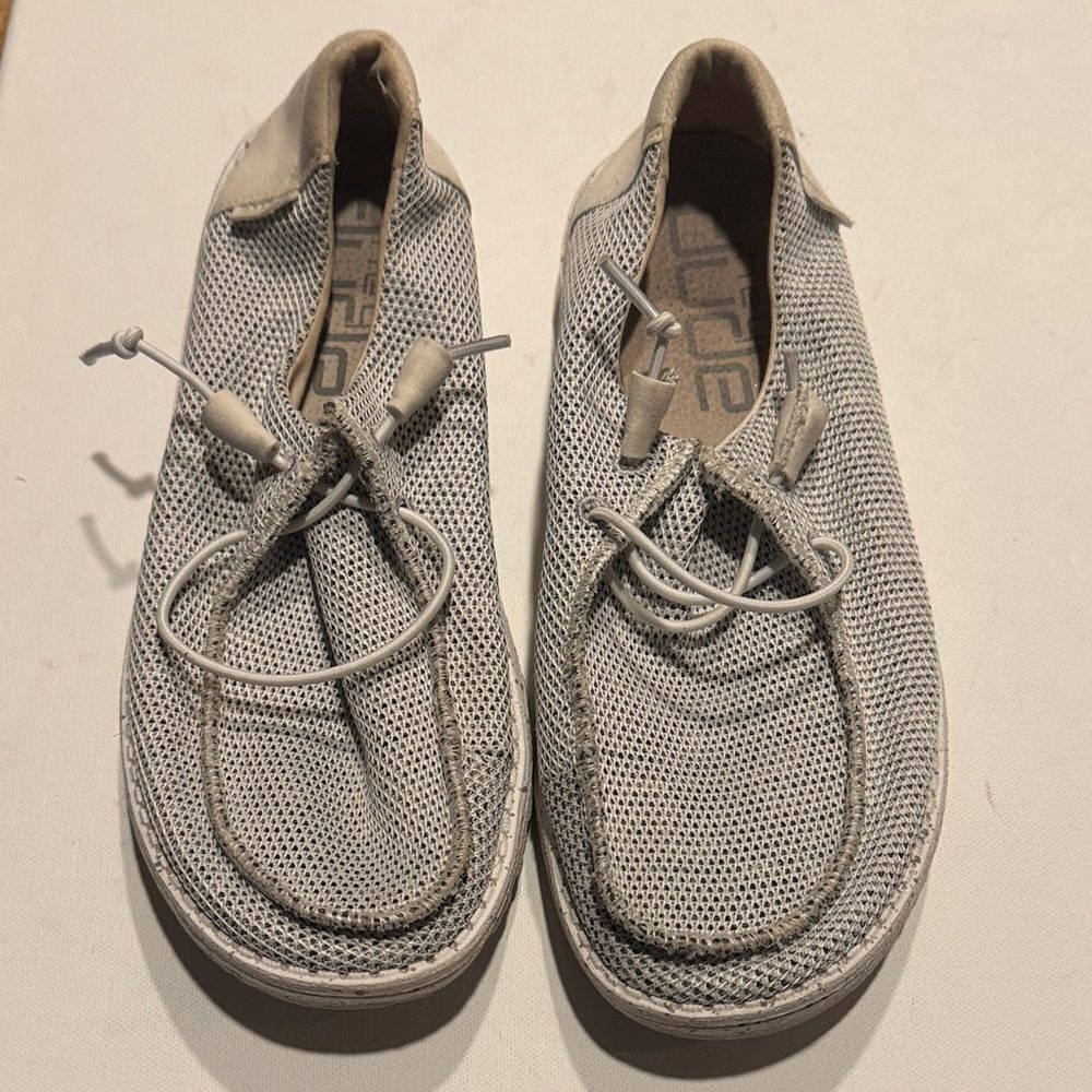 Hey Dude Men's Mesh Slip-On Loafers in Light Gray